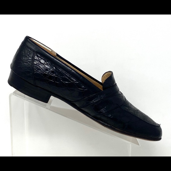 Salvatore Ferragamo Crocodile Skin Penny Loafers - Picture 5 of 11